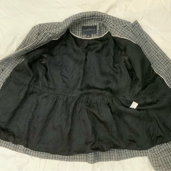 Banana Republic Womens Sz 6 Linen Wool Blend Blazer Houndstooth 
Brown Blue Tan - Picture 11 of 15
